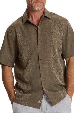 Tommy Bahama Kona Luxe Silk Button-Up Shirt in Auberage at Nordstrom, Size Large