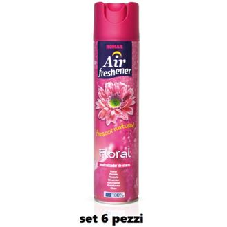 Trade Shop Trade Shop - Set 6 Pz Deodorante Per Ambiente Spray Profumo Casa Fresco 300ml Floreale