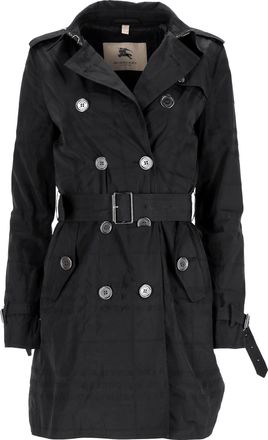Burberry Pre-owned Womens London Check Trench Coat in Black - Size 8 UK