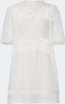 Isabel Marant Reldine broderie anglaise ramie minidress
