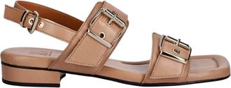 Billi Bi Platte Sandalen - Dames - Sandalen - Beige - 38 EU - Leer - Schoenen