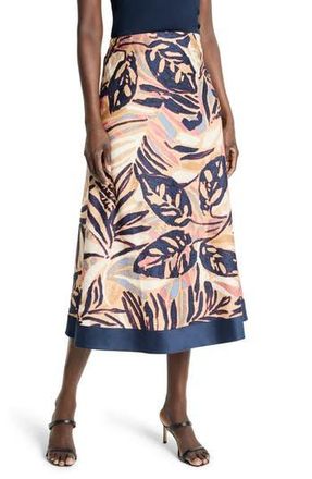 Nic+Zoe Terracotta Garden Cotton Midi Skirt in Neutral Multi at Nordstrom Rack, Size Small