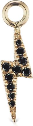 Maria Tash Black Diamond Lightning Bolt Charm in Yellow Gold at Nordstrom, Size 11