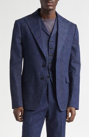Ralph Lauren Western Denim Tuxedo Jacket in Indigo at Nordstrom, Size 42R