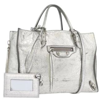 Balenciaga Pre-owned Handbags, female, Gray, Size: ONE SIZE Pre-owned Vintage Hand Bag