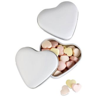 Trade Shop Trade Shop - 12 Scatoline In Latta A Forma Di Cuore Bomboniera Segnaposto Portaconfetti 7x7x4