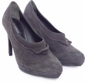 Jil Sander Grey Suede Ankle Boots Size 35.5