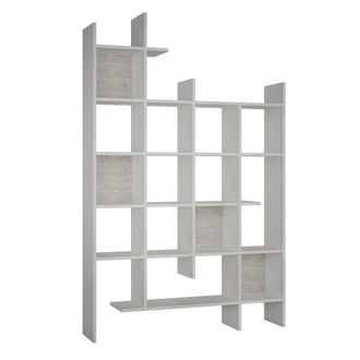 Habitat & Jardin Librer&iacute;a de madera manco - 122 x 25 x 188 cm - blanco