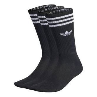 adidas Originals Mid-Cut Socks 3 Pairs Black IL5022