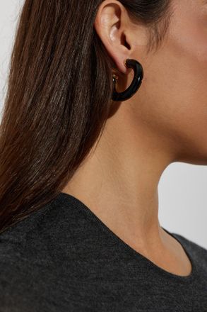 Alaia Round Resin Earrings, Womens, Gold