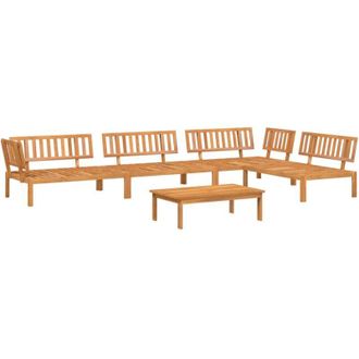 vidaXL Set De Sof&aacute;s De Palets De Jard&iacute;n 5 Pzas Madera Maciza De Acacia Vidaxl