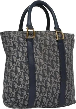 Dior Pre-owned Trotter Canvas Handtas - Dames - Vintage Handtas - Blauw - ONE Size - Leer - Vintage