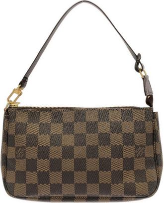 Louis Vuitton Ebene Coated Canvas Pochette Pouch (Pre-Owned)