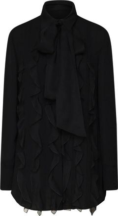 Valentino Garavani Shirt met lange mouwen - Dames - Blouses - Zwart - S - Overhemden