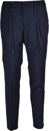 Paoloni Paoloni Classic Wool Stretch Trousers - Blue