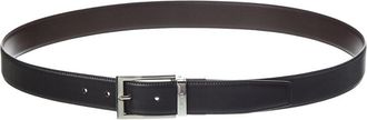 Ermenegildo Zegna Zenga Logo Leather Belt