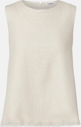 Max Mara Manika linen and cotton top