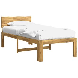 vidaXL Estructura De Cama Individual Con Cabecera Rostock Blanco Vidaxl