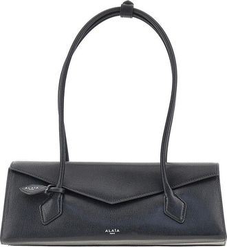Alaia Leather medium Le Teckel Flap bag Woman One Size