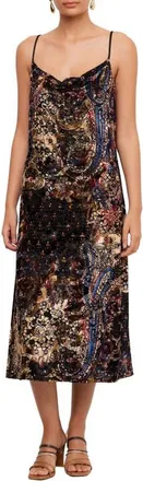 Fifteen Twenty Krissa Drape Front Midi Dress in Print at Nordstrom, Size X-Small
