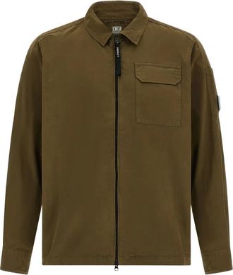 C.P. Company Giacca-camicia con zip - Verde