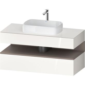 Duravit Duravit - Qatego Consola Mueble Bajo Lavabo, 1 Extra&iacute;ble, 1 Caj&oacute;n