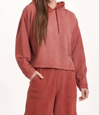 Dear John Denim Paxton Hoodie In Intense Rust