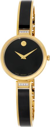 Movado Moda Quartz Black Dial Ladies Watch 0607716