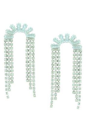Olivia Welles Emelia Crystal Drop Earrings in Silver/clear at Nordstrom Rack