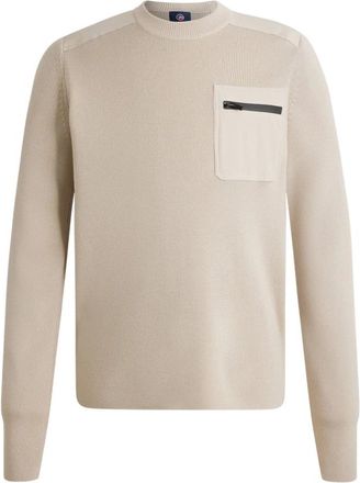 Fusalp Tevan Sweater - Heren - Ronde hals truien - Beige - L - Wol - Truien & Vesten