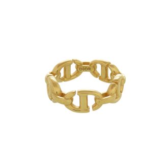 Dior Gold Metal Band Ring (Pre-Owned)