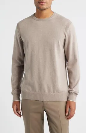 Jack Victor Grassi Crewneck Cotton & Cashmere Sweater in Khaki at Nordstrom Rack, Size Xx-Large