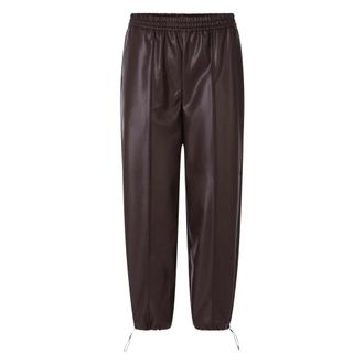 Rich & Royal Vegan Leather Barrel - Dames - Broeken - Bruin - S - Leer - Broeken