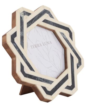 Sagebrook Home 4X4in Woven Resin Inlay Photo Frame