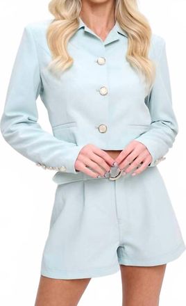 Coalition LA Two Piece Mini Skirt Suit In Mint