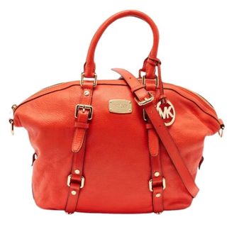 Michael Kors Pre-owned Bedford Satchel - Dames - Pre-owned - Rood - Maat: ONE Size Leer