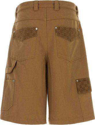 Gucci Mens Cotton Bermuda Shorts Camel Bermudas