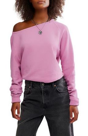 Free People Jess One-Shoulder Thermal Top in Orchid Combo at Nordstrom Rack, Size X-Small