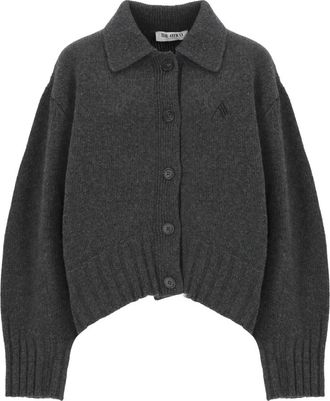The Attico Colbert met kraag - Dames - Vesten - Grijs - 2XS - Wol - Truien & Vesten