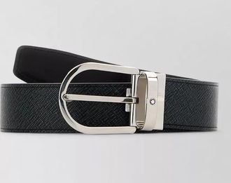 Montblanc leather reversible belt
