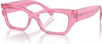 Dolce & Gabbana 53mm Rectangle optical glasses in Pink at Nordstrom