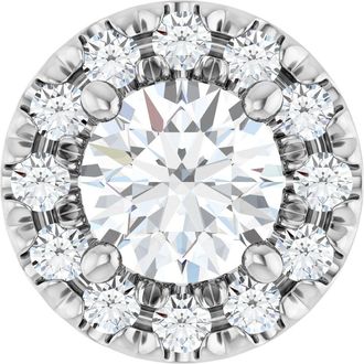 Diamond2Deal 14k White Gold 1/3ct Lab Grown Diamond Pendant