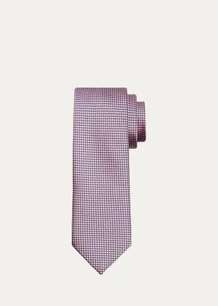 Brioni Mens Micro-Woven Silk Jacquard Tie
