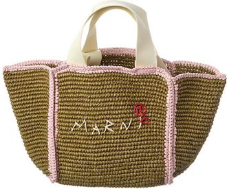 Marni Macrame Sillo Small Shopper Tote