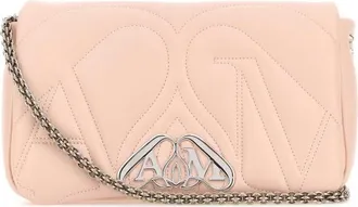 Alexander McQueen Alexander Mcqueen Pink Leather Small Seal Shoulder Bag