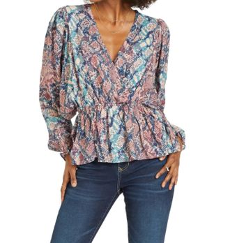 Dear John Denim Sonya Viper Top In Blue