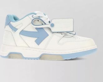 Off-white leather low-top sneakers