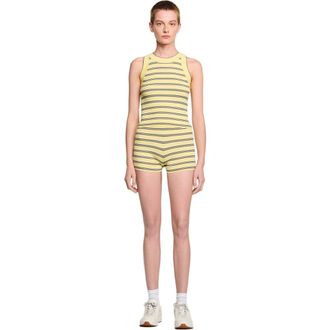 Sandro Striped knit vest top in Light Yellow at Nordstrom, Size X-Large