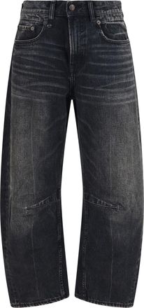 R13 Vintage-Effect Denim Jeans - Black