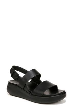 Naturalizer Coast Slingback Platform Sandal in Tumbled Black at Nordstrom Rack, Size 10